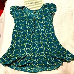 Wild Fable Teal Floral Print Dress XL